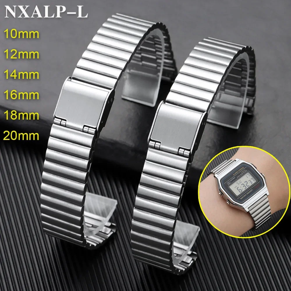 18mm 20mm Edelstahl Uhrenarmband für Casio Ultradünnes Metallarmband 10mm 12mm 14mm 16mm Herren Damen Universal Uhrenarmband