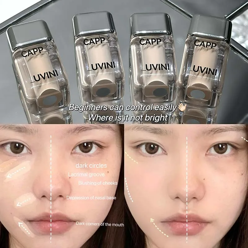 Cappuvini Crystal Ice Concealer Cream Covers Dark Circles And Acne Scars Brightens Skin Tone And Contours For Daily Makeup