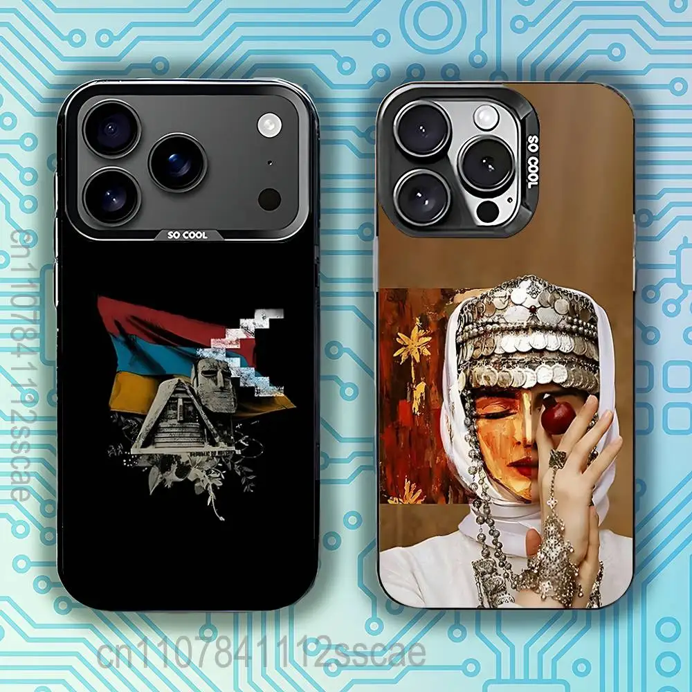 

Armenia Flag Passport Collage Phone Case For iPhone 17,16,15,14,13,12,11,Pro,Max,Plus,E,Air,Mini Black Tpu IMD Cover