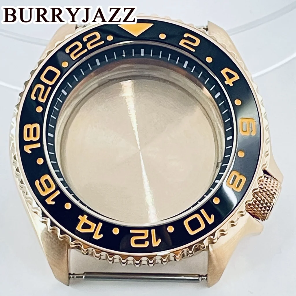 

BURRYJAZZ 42mm NH34 NH35 NH36 NH38 NH70 NH72 Watch Rose Gold Case Stainless Steel Case Aluminium Ceramic Bezel