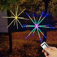 Battery Powered Starburst Fairy Firework Light Waterproof Christmas Garden String Light Garland for Wedding Party New Year Decor