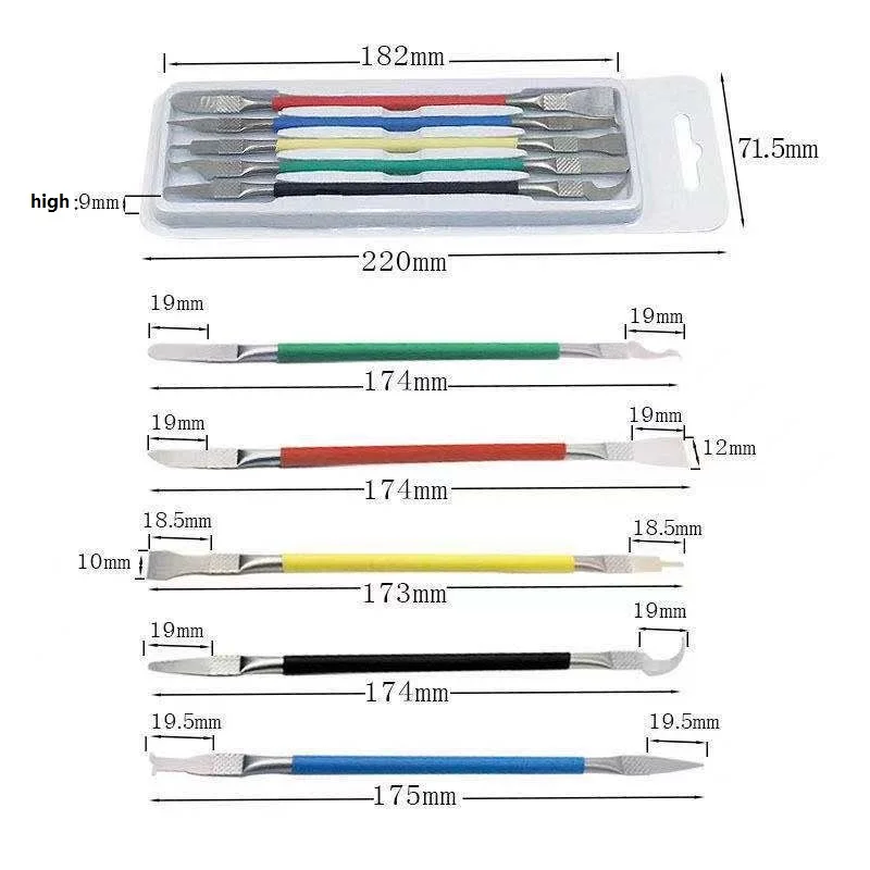 8/5 Trong 1 Sửa Chữa Điện Thoại Bộ Dụng Cụ Tháo Lắp Lưỡi Kim Loại Tẩy Dụng Cụ Cầm Tay Cho Việc Sửa Chữa Máy Tính BGA CPU Chip IC dụng Cụ Sửa Chữa
