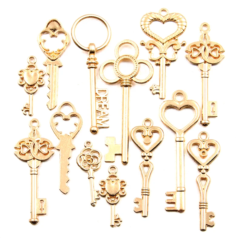 Muslimymixed Key Charms 10 colori bracciali collana ciondolo in metallo artigianale per la creazione di gioielli all'ingrosso forniture fai da te all'ingrosso