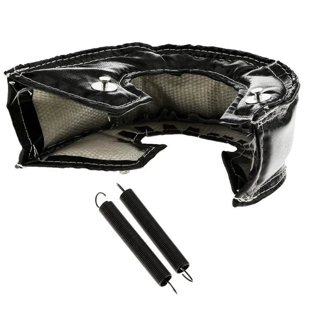 T3 Turbocharger Cover Titanium Heat Blanket Turbo Heat Shield Glass Fiber Core for Universal Thermal Control