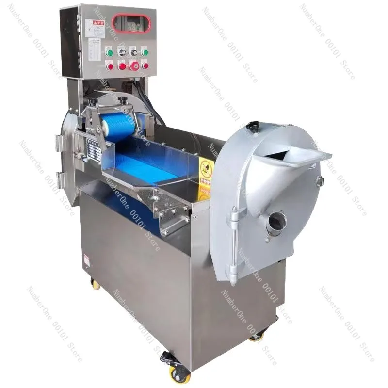 Commercial 801 Dual Head Vegetable Cutter, Fully Automatic Fruit Slicer Shredder for Canteen, Multifunction Food Processor