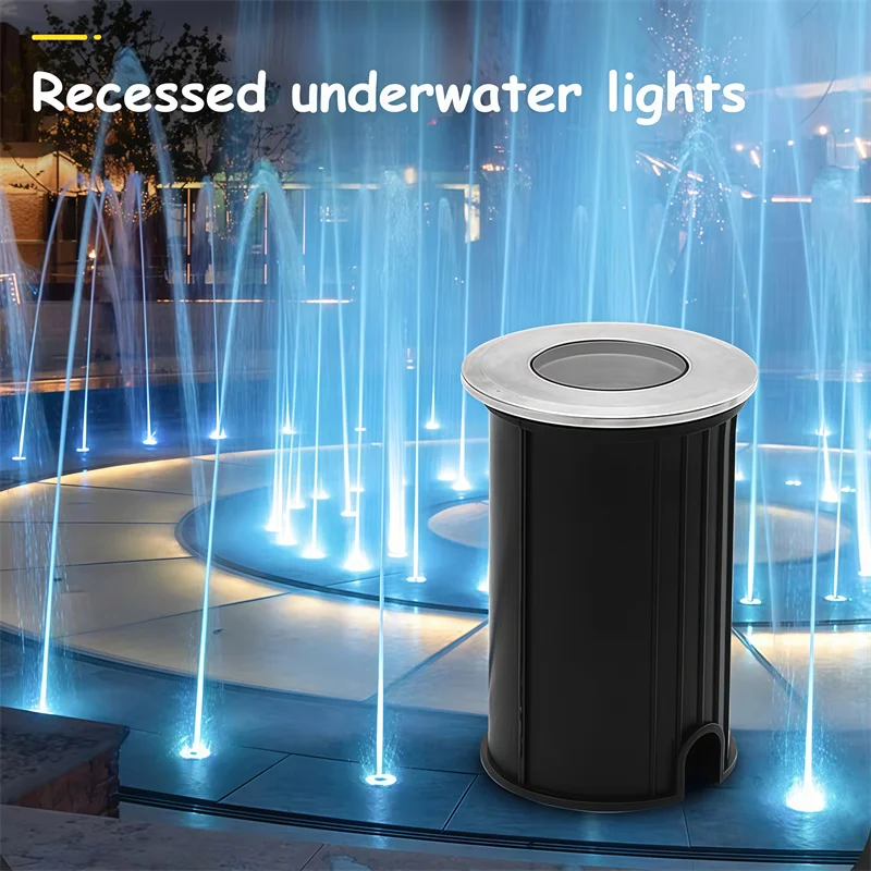 

Commercial Lighting Outdoor IP68 Waterproof Fountain Light Stainless Steel Garden Waterscape Lamp 42mm52mm62mm Pool Lighting 12V