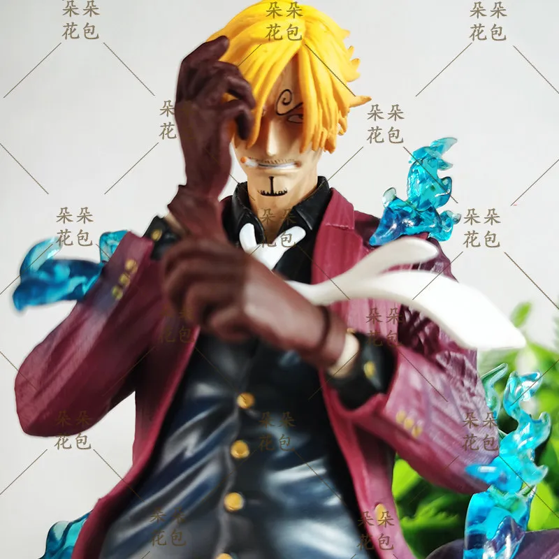 One Piece Sanji Anime Figure Gk Statue Hand Made Cartoon Surrounding Desktop Office Ornament Birthday Gift 25cm Anime Model view 2
