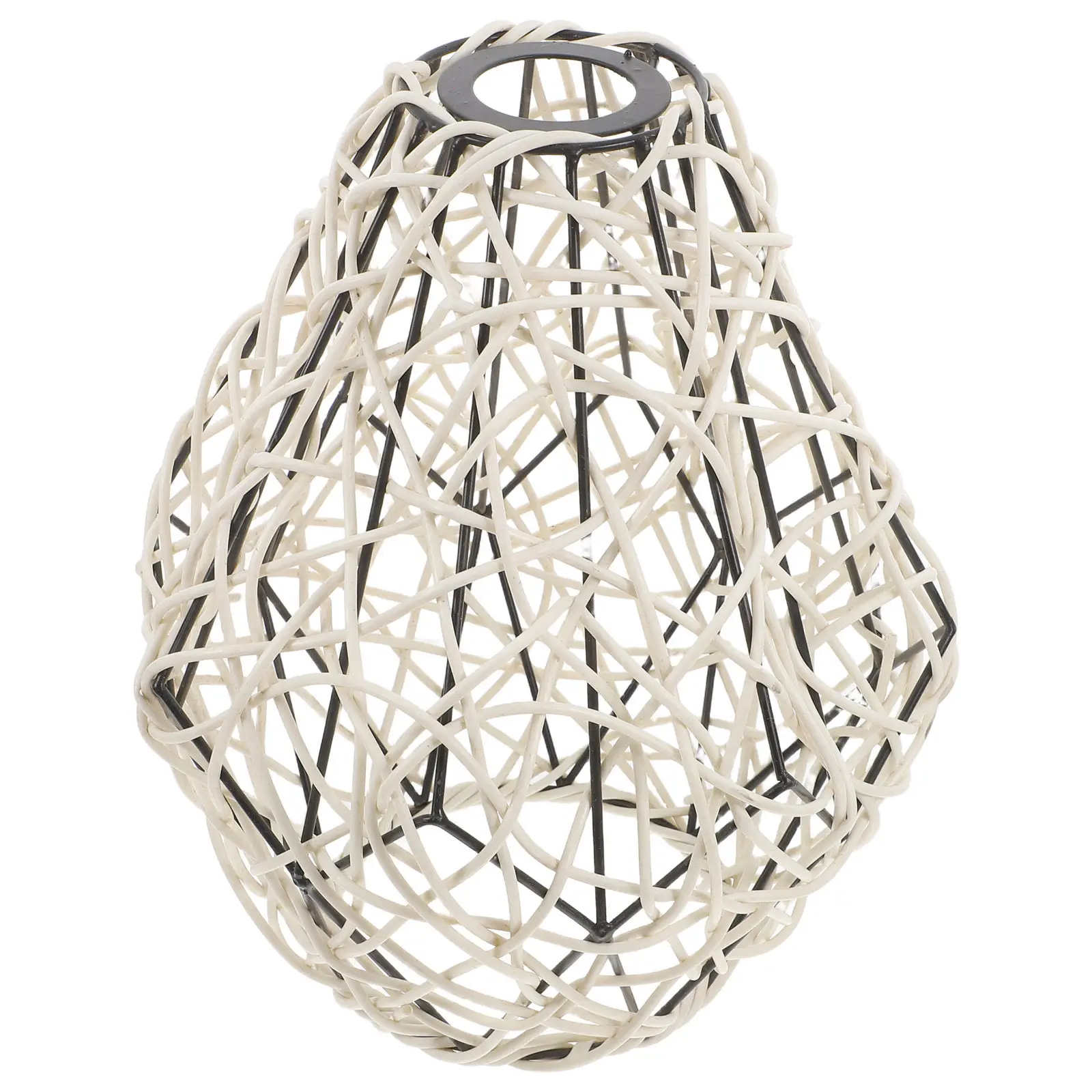 Indoor Pendant Lamp Plastic Rattan Lampshade Unique Creative Design Dining Decorative Hanging Lamp Shade Lighting