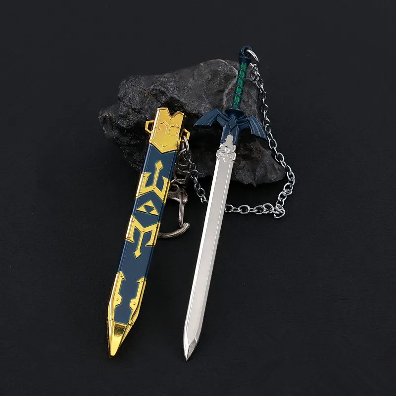 Game Zelda Link Master Sword Key chains Cosplay Alloy Openable Swords Pendant Props Keychain Accessoories Key Ring Xmas Gift