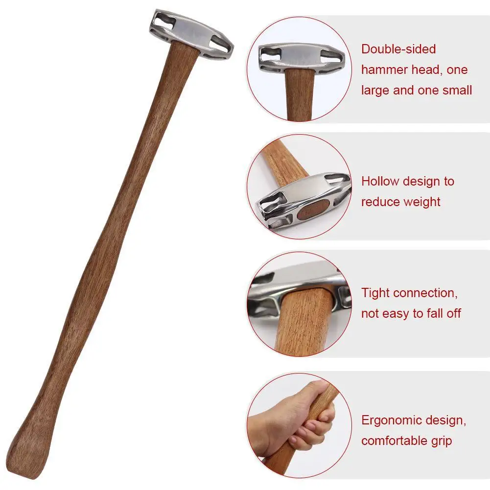 

Stainless Steel Shaping Hammer Car Bump Repair Hammer Seamless Repair Tool Sheet Metal Paint-free Repair