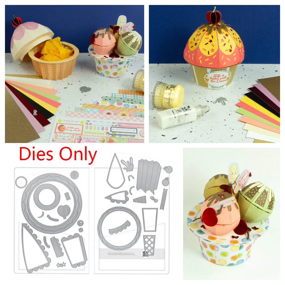 Halloween-Geschenkbox Metall-Stanzformen Gruselige und Süße Zuckerschädel-Stanzform DIY Prägung Scrapbooking Stanzformen Bastelformen