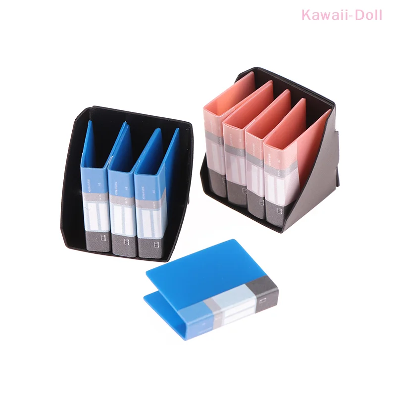 1Set Mini Writing Board Clip Notebook File Folder Stationery Board Toys Office Desk Simulation Folder Model