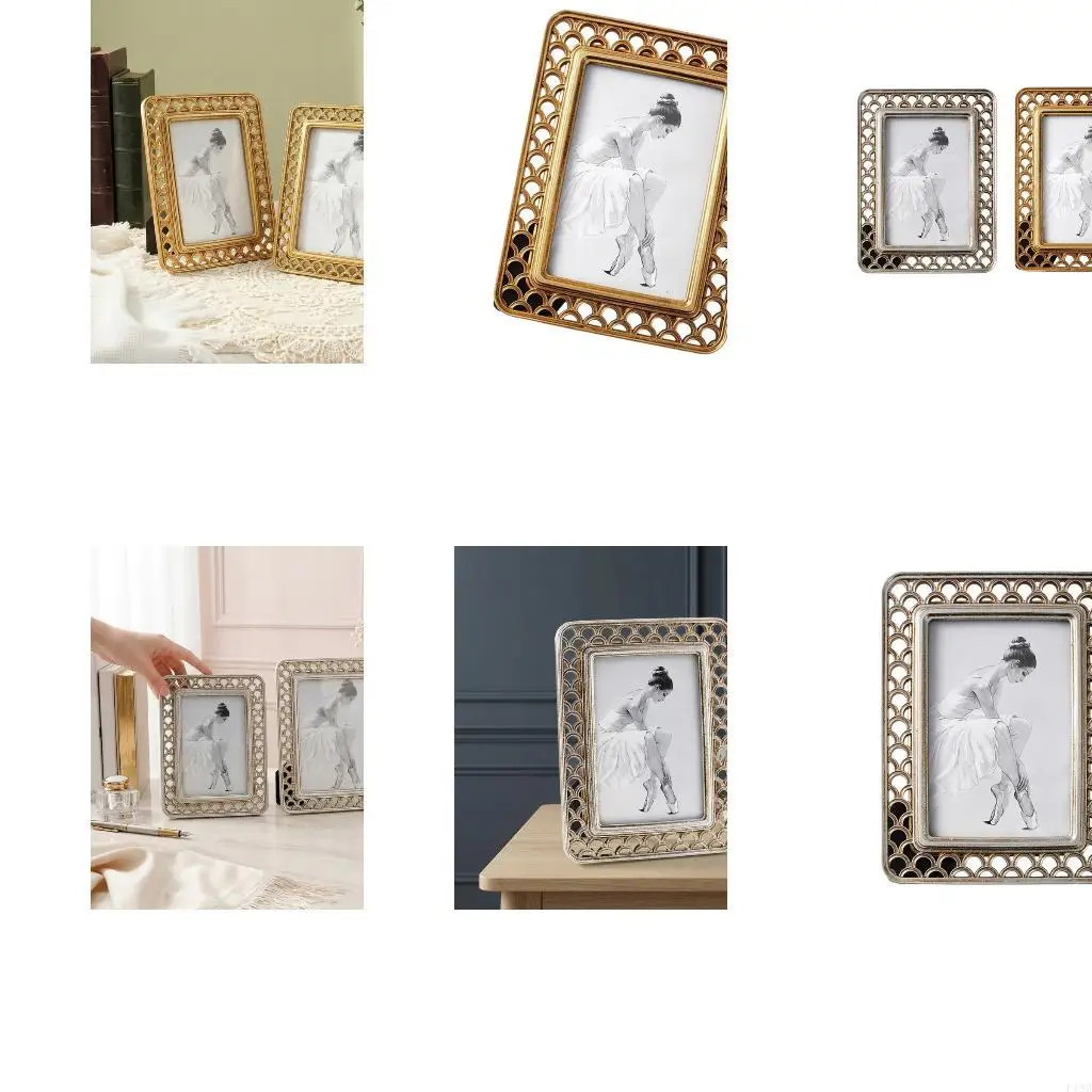 F19B Sophisticated Resin Art Frame Showcasing Beautiful Fish Scale Pattern Embossing