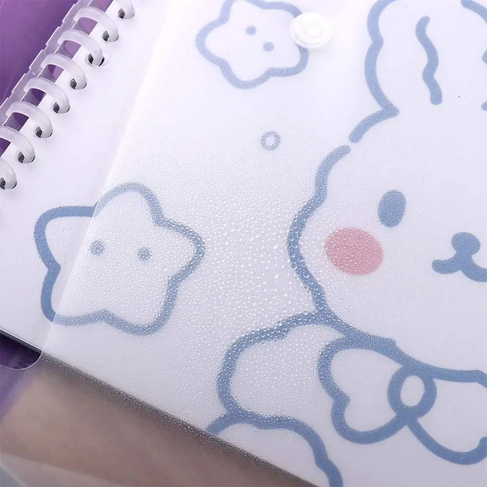 Office File Bag Zipper bag Transparent With Snap Closure Document Organizer A4 File Folders Test Paper Holder Document Bag