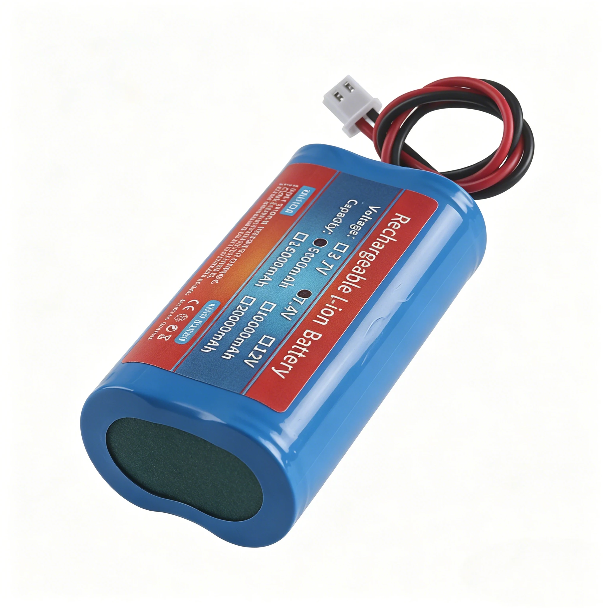 7.4V Rechargeable Battery 18650 2S Li-ion Battery Pack for Bluetooth Speaker Outdoor Emergency Fishing Light 5000/10000/15000mAh
