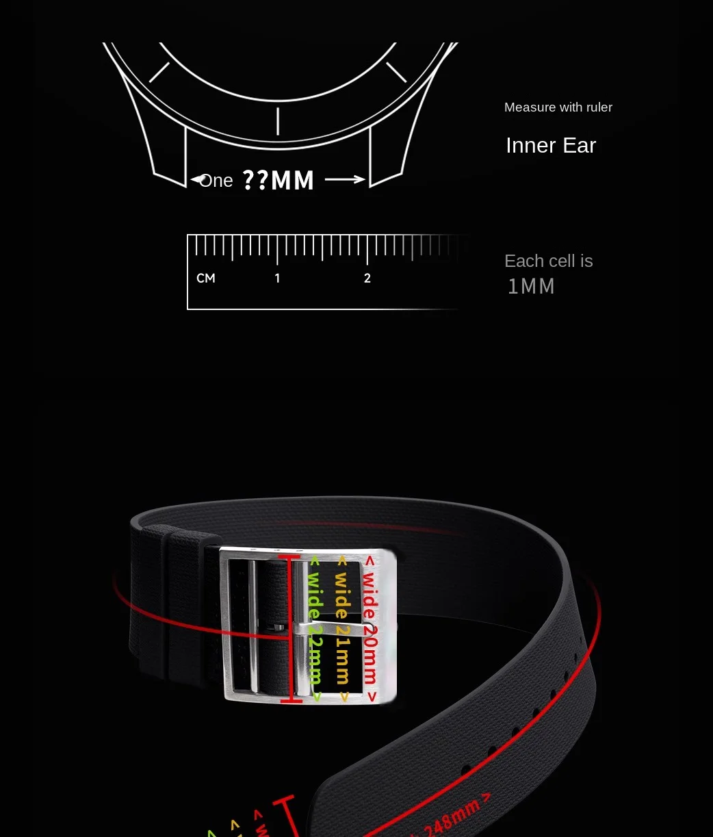 Correa de goma de extremo plano de 20mm/21mm/22mm de liberación rápida para relojes Omega Rolex Cartier Blancpain Jaeger-LeCoultre con hebilla plegable