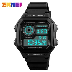 5 PCS/Set SKMEI 1299 Sport Digital Watch for Men Waterproof Electronic LED Display Military Wristwatches Mens Alarm Clock Reloj