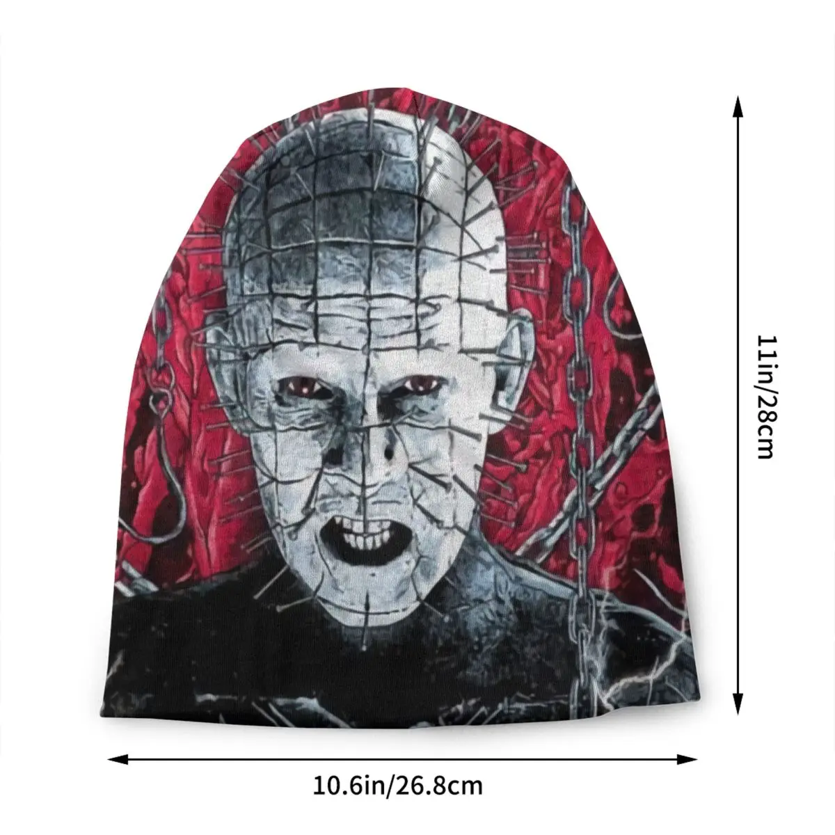 Hellraiser Bonnet Hats Cool Knit Hat For Men Women Autumn Winter Warm Halloween Horror Movie Skullies Beanies Caps