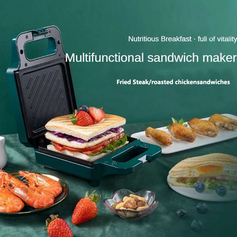 Electric Sandwich Maker Breakfast Machine Home Light Food Multi-Function Heating Press EU Plug