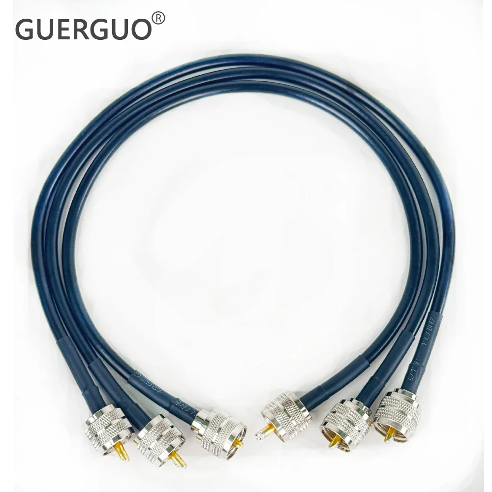 

RG58 Cable Antenna Extension RF Coaxial UHF PL259 Male to UHF SO239 Female Pigtail Connector for Radio Ham Radio FM Transmitter