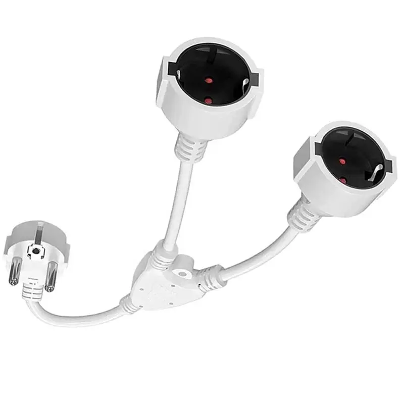 Protective Contact Extension Cord AC Y Plastic Cable EU Plug-Hot
