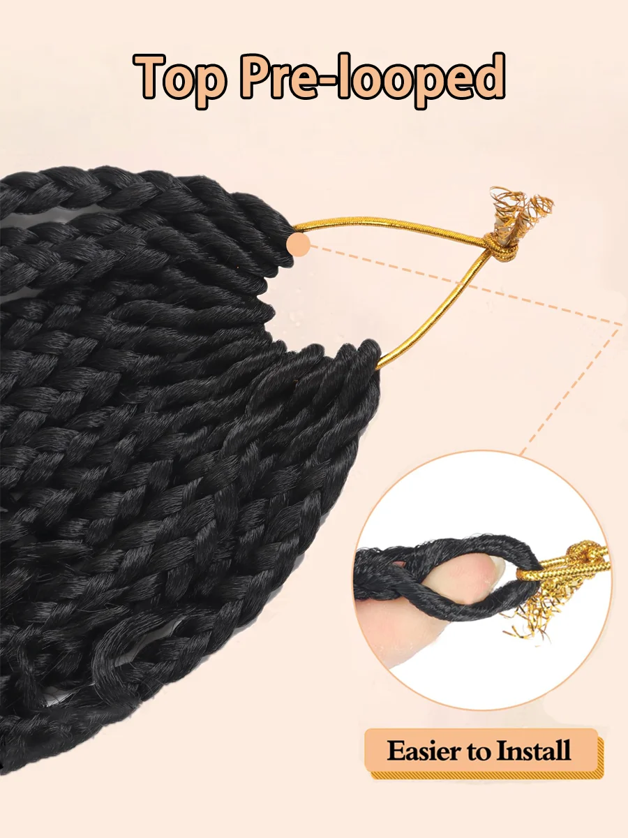 여신 박스 브레이드 크로셰 헤어, 8~24인치 8팩, 합성 브레이딩 헤어피스, 보헤미안 박스 브레이드 크로셰 헤어, 할로윈 크리스마스