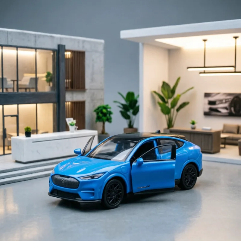 

WELLY New Product 1/36 Simulation Car Model Ford Mustang Mach E-GT Sedan Model Power Back Car Toy Collection Ornament Gift
