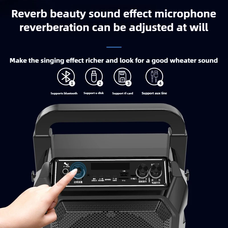 Speakers Tweeter Bluetooth Speaker  Subwoofer Portable K Song Mini Speaker Singing Artifact Home Karaoke Wireless Microphone Ktv