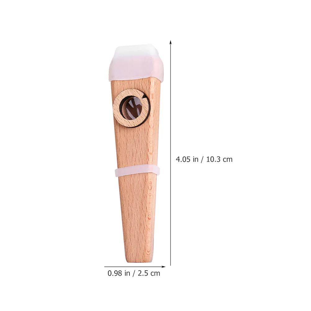 1Set Professional Kazoo Instrument Made of Wood Strong Resonance Ergonomic Mouth Design Perfect Companion for Guitar Ukulele