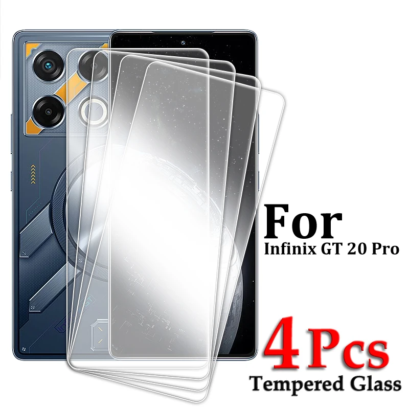 

4/3/2PCS For Infinix GT 20 Pro Glass For Infinix GT 20 Pro Screen Protector Transparent Protective Tempered Glass For GT 20 Pro