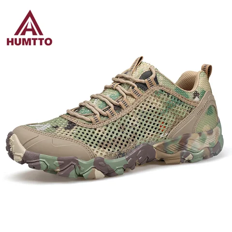 HUMTTO Sapatos respiráveis ​​de verão para homens, calçados esportivos antiderrapantes para caminhada, tênis masculinos de luxo para atividades ao ar livre, tênis de escalada