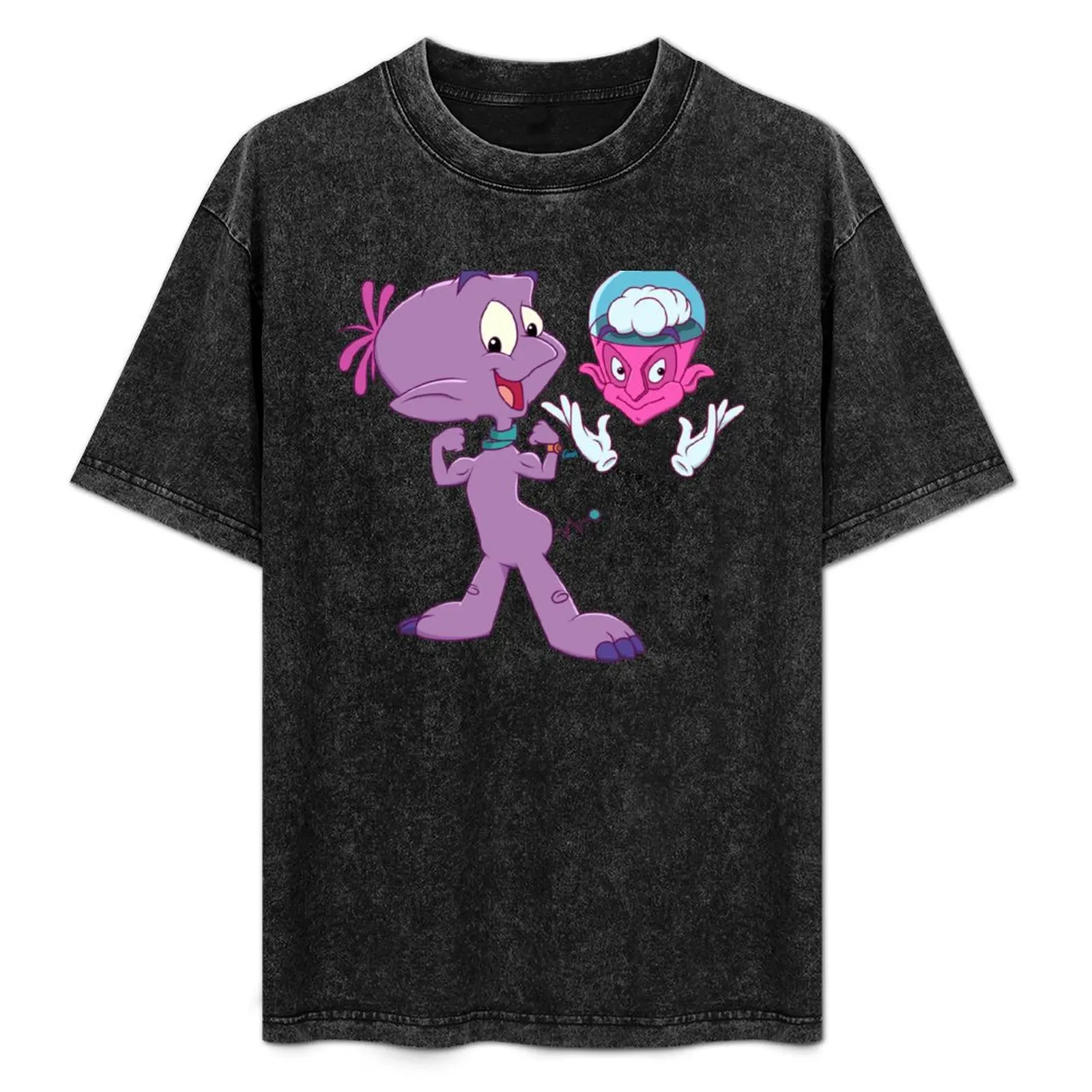 Widget and Mega Brain T-Shirt Daily Casual Short Sleeve Tee Shirt — купить у AliExpress WW