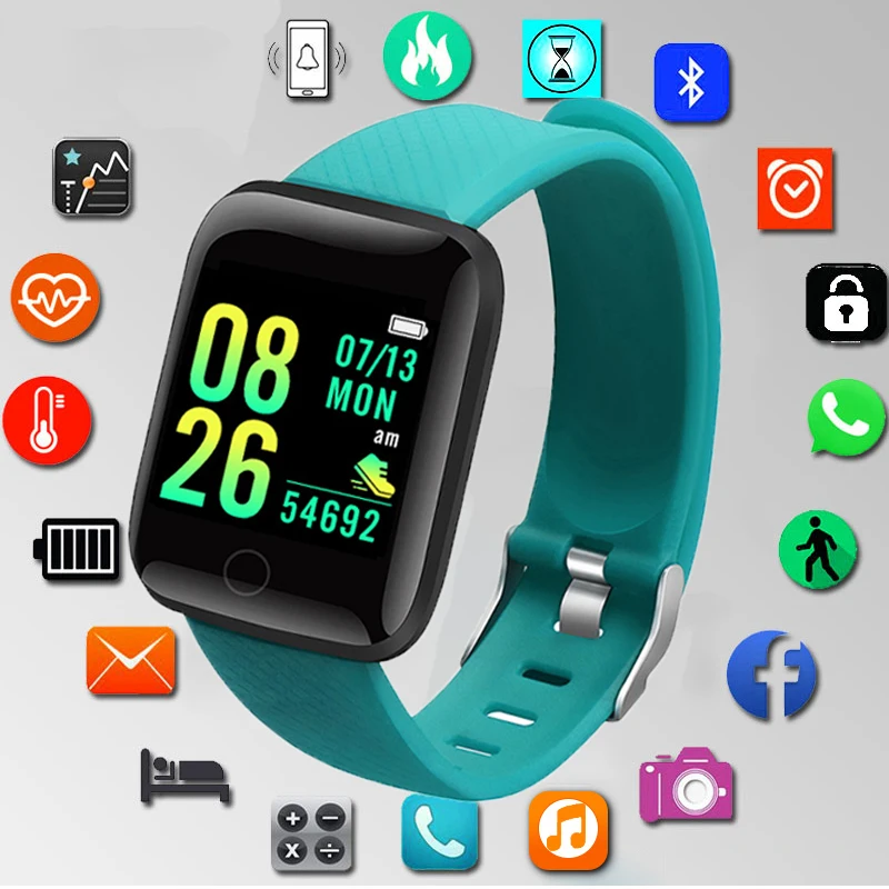 Smartwatch für Apple Xiaomi Männer Frauen Bluetooth Fitness Tracker Sport Armbanduhr Herzfrequenz Blutdruck Kinder Smartwatch