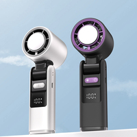 New Ice Cold Mini Portable Handheld Fan 4000mAh USB Rechargeable Hand Held Fan Electric Fans for Camping Home Outdoor Travel Use