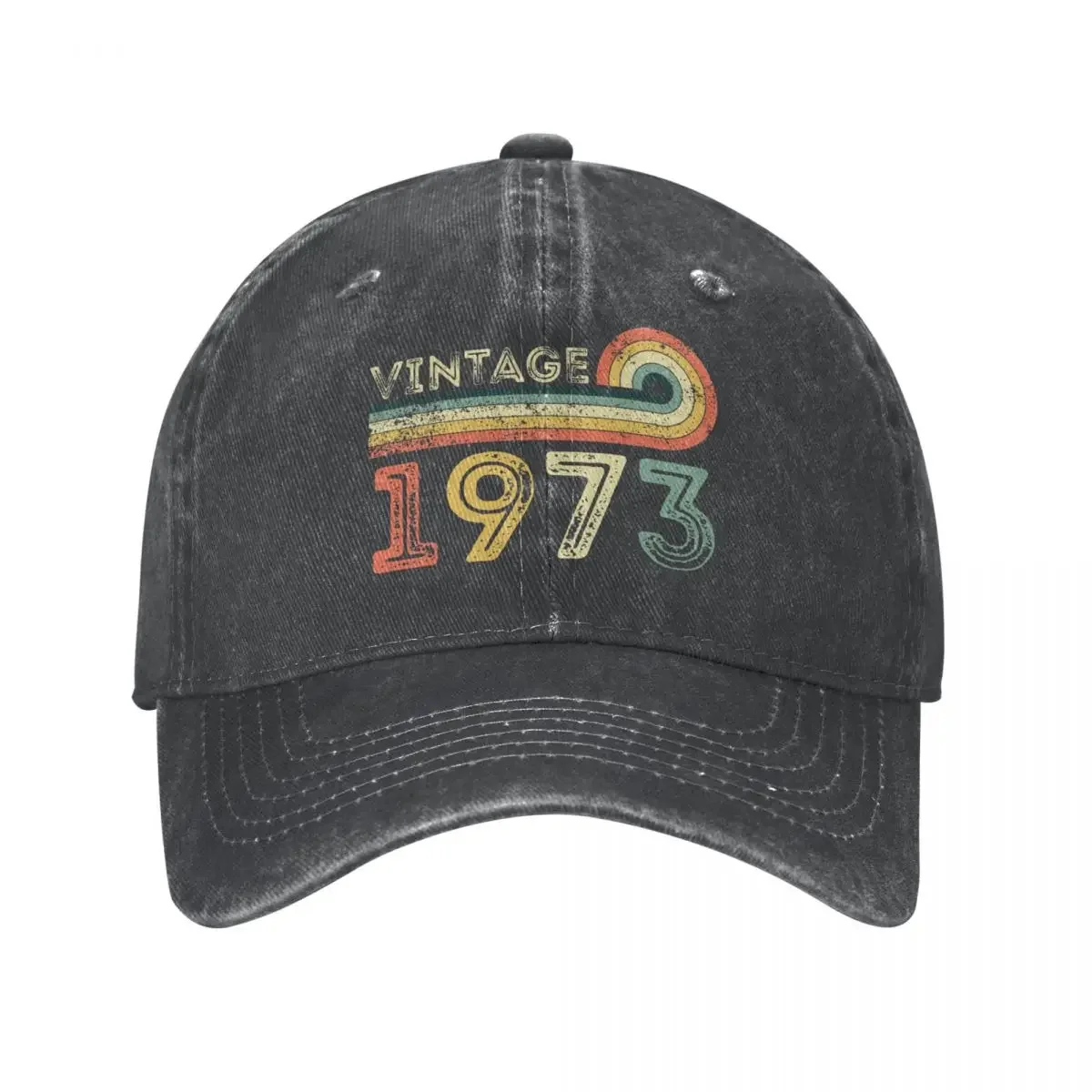 Vintage 1973 50th Birthday Born In 1973 Men Women Baseball Caps 50 Years Old Distressed Washed Caps Hat Fashion Gift Headwear