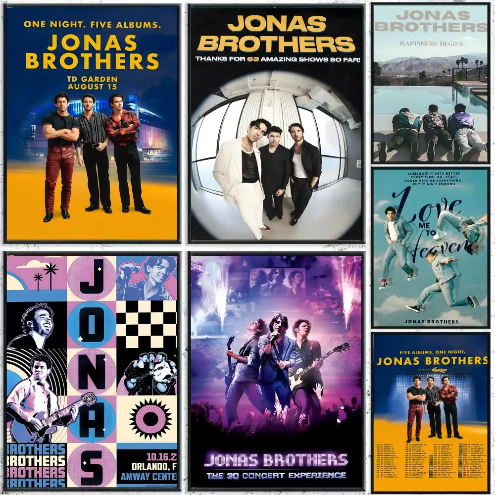 Singer J-Jonas Brothers Poster HD Waterproof Wall Decal for Study, Living Room & Garage, Great Gift for Fans