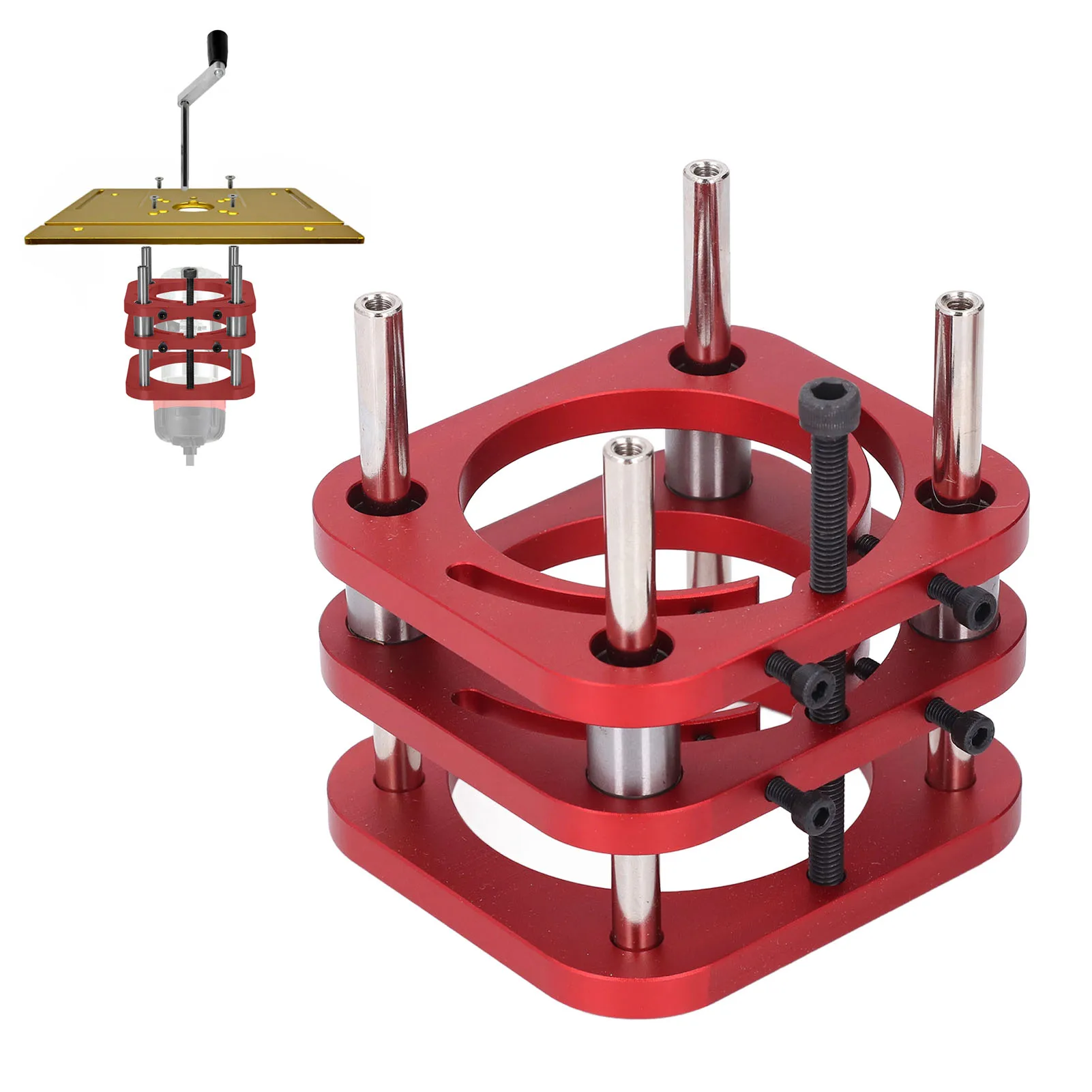 

Router Table Base Aluminium Alloy 51mm Maximum Hand Cranked Lifting Height Router Table Base Router Table Base Router Base