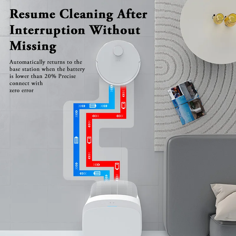 OEM ODM DTOF LiDAR Navigation Robot Vacuum Cleaner Auto Mop Washing Wet&Dry Mop With Self-Emptying Cleaning APP & Voice
