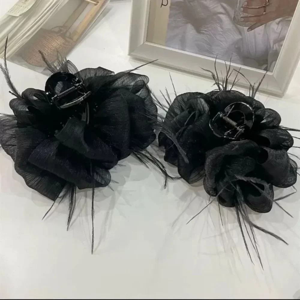 

Elegant Black Starry Cloud Rhinestone Hair Claw Clip Double Bow Accessories for Women Barrettes&Hair Gifts Wedding/Party
