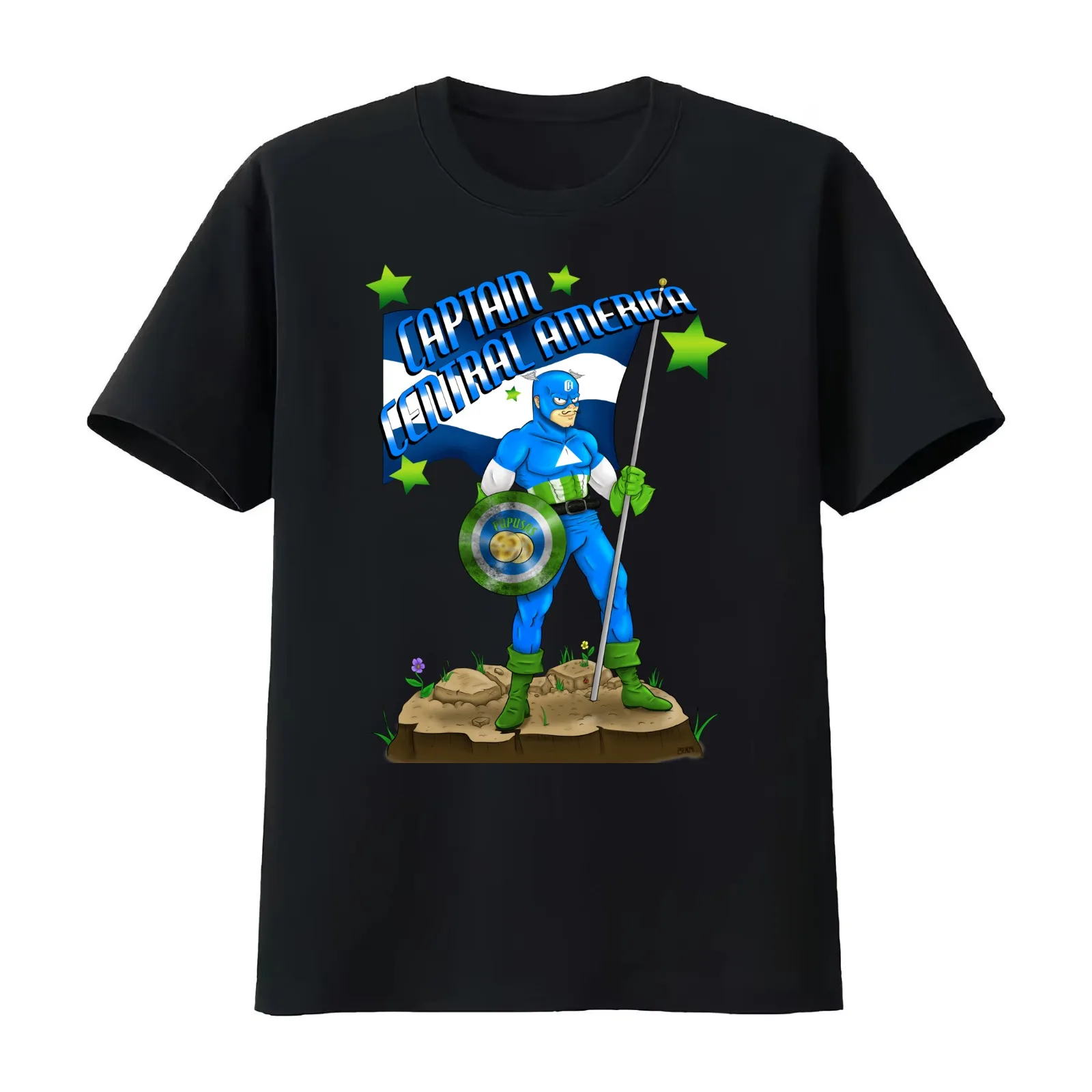Captain Central America T-Shirt Summer Casual Cotton Tee Oversized Streetwear Tops Vintage Graphic Print Unisex Men Women