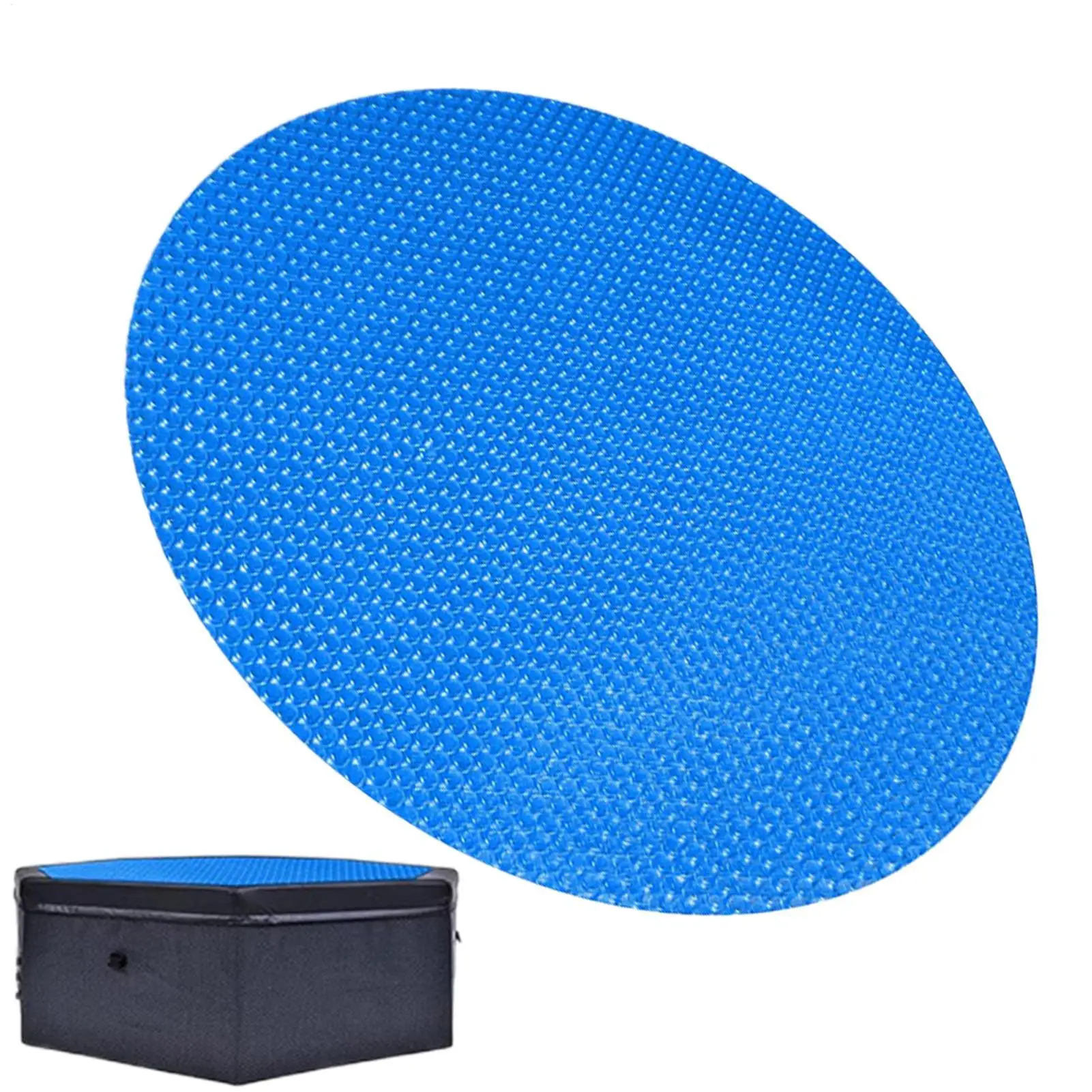 Runde Poolabdeckung, wasserdichte, faltbare Isolierdecke aus PE, Pool-Solardecke für auf dem Boden stehende Pools, aufblasbare Familien-Poolabdeckung
