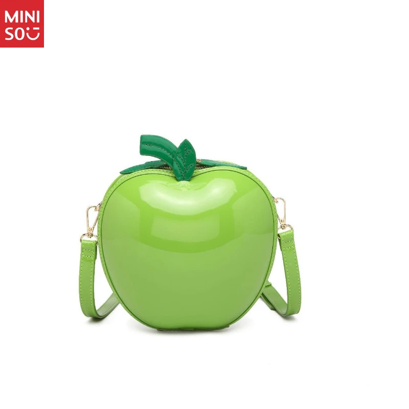 Miniso Creative Apple Shaped Crossbody Bag for Women, Cute Small Phone Purse & Cosmetic Bag