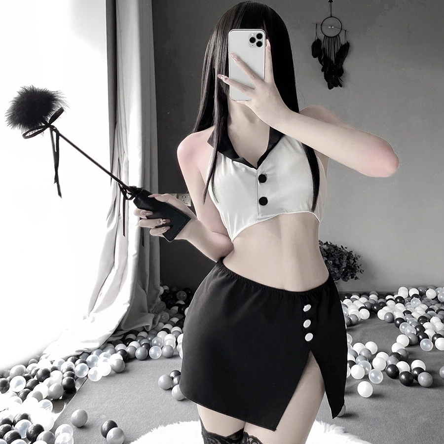 

Women Lingerie Exotic Sets Home Sleeping Nightwear Blouse Shirt Skirt Secretary Teacher Instructor Cosplay Role Play Uniform