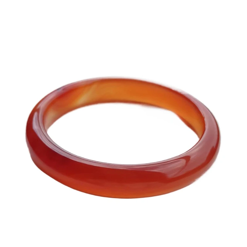 Authentic red jade marrow bracelet ice through the circle bracelet jade bracelet ladies.