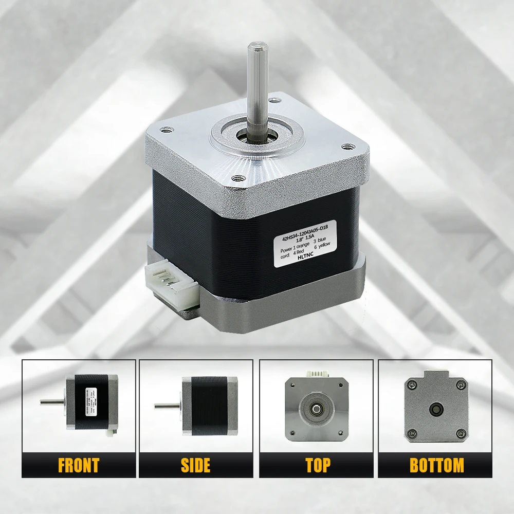 3D Printer Nema 17 Stepper Motor 0.24N.m 42HS34mm 36ozin 2.4kg.cm Single Axis 5mm Current 0.95A For CNC Router image 5