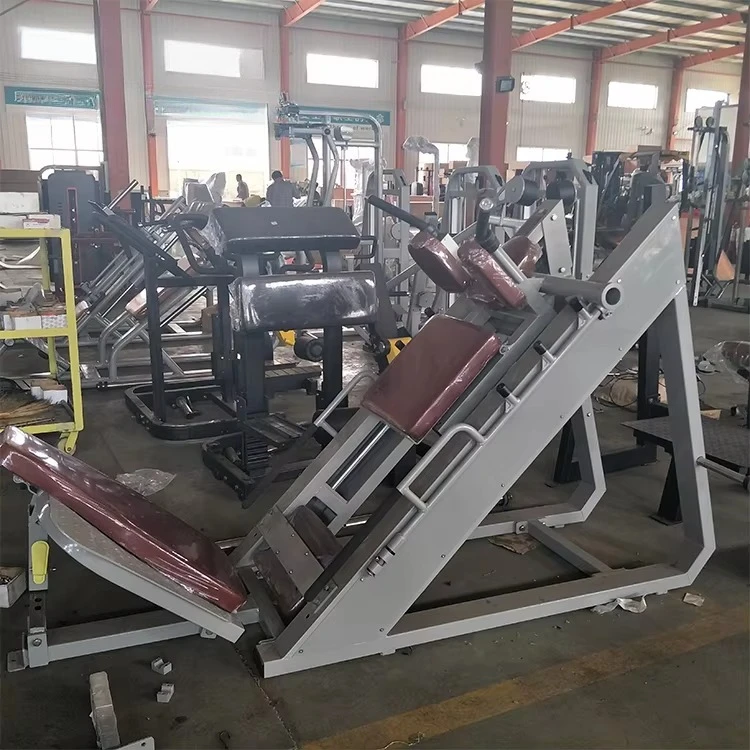 Equipo de Fitness comercial, prensa lineal para piernas, equipo de gimnasio, carga de placa, prensa de piernas de 45 grados/máquina de sentadillas de Hack inclinado
