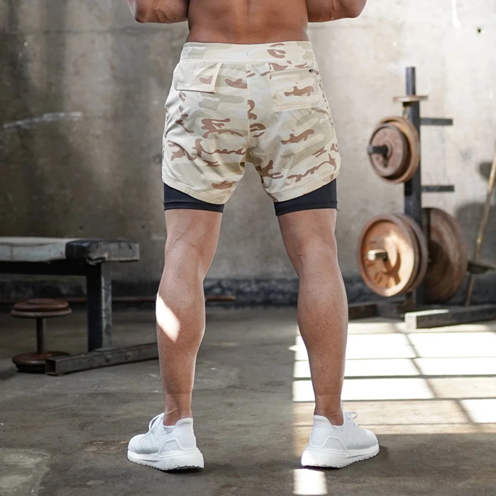 

Camouflage Grey Xxxl Sports Shorts Male Breathable Running Adjustable Rope Pockets Trunks Summer Exercise Leisure Short Pants