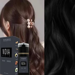 Nova 3-in-1 Haarkleuring Shampoo Olie Controle Pluizige Verfrissende Haarverf Quick Duizelig Haarkleuring Shampoo Haarverzorgingsproducten