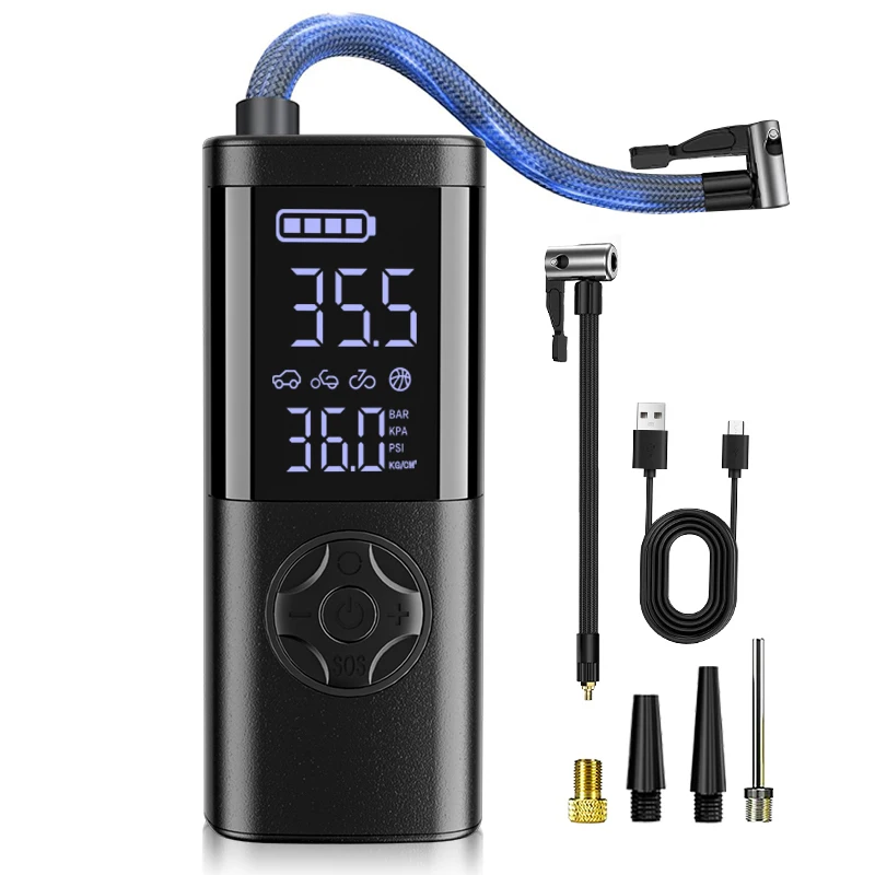 AliExpress SERVOMASTER Cordless Car Tire Inflator Portable Air Compressor, 150 PSI Air Pump with Pressure Gauge, for Bicycle Bikes Motorcycles Balls