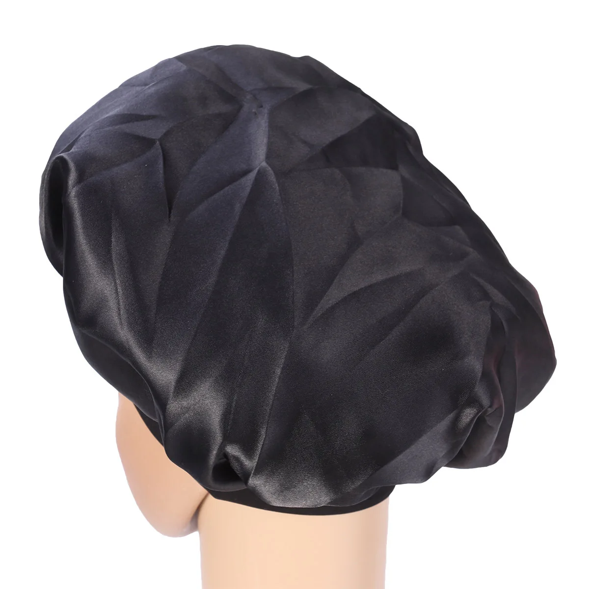 

2pcs High Elastic Sleeping Cap Wide Side Design For Women Girls Large Soft Bonnet To Protect Hairstyle No Mash Hair Night Use